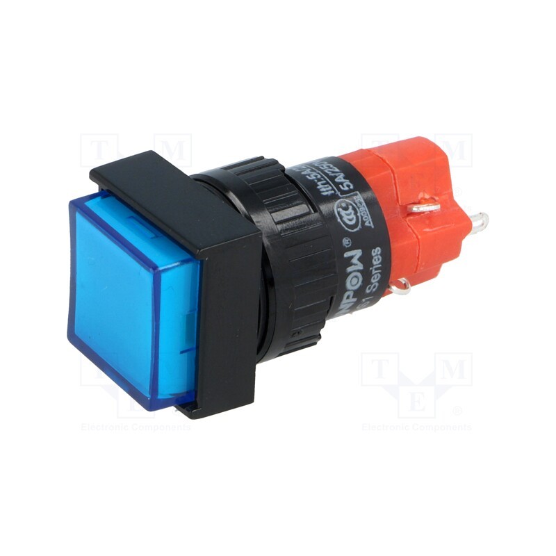 1 pcs x ONPOW - LAS1F-11/B/230V-IP40 - Switch: push-button, Pos: 2, SPDT, 3A/250VAC, 2A/24VDC, ON-(ON)