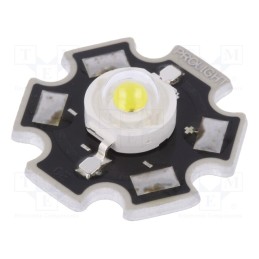 1 pcs x ProLight Opto - PM2E-3LWS-SD - Power LED, STAR, white cold, 130°, 700mA, Pmax: 3W, 249.6÷324.5lm