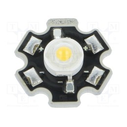1 pcs x ProLight Opto - PM2E-3LVS-R7 - Power LED, STAR, white warm, 130°, 700mA, Pmax: 3W, 92.9÷250.9lm