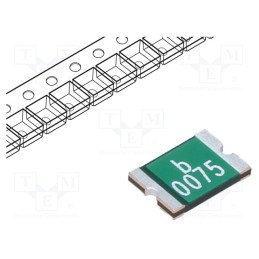 10 pcs x BEL FUSE - 0ZCG0075FF2C - Fuse: PTC polymer, 750mA, Imax: 100A, 0ZCG, 1812