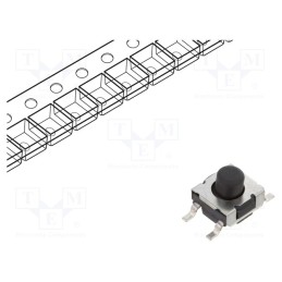 1 pcs x C&K - KT11B2SM34 LFS - Microswitch TACT, SPST-NO, Pos: 2, 0.03125A/32VDC, SMT, 5.25mm