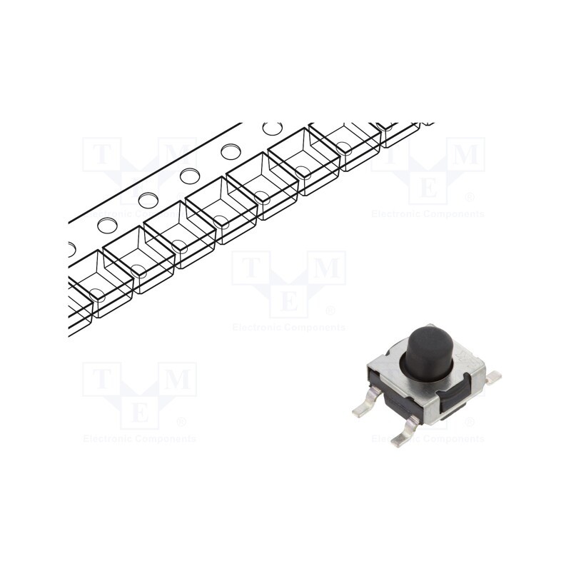 1 pcs x C&K - KT11B2SM34 LFS - Microswitch TACT, SPST-NO, Pos: 2, 0.03125A/32VDC, SMT, 5.25mm