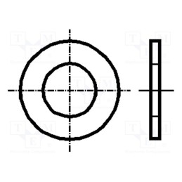 100 pcs x BOSSARD - 1404903 - Washer, round, M12, D24mm, h2.5mm, polyamide, DIN 125A, BN 1074