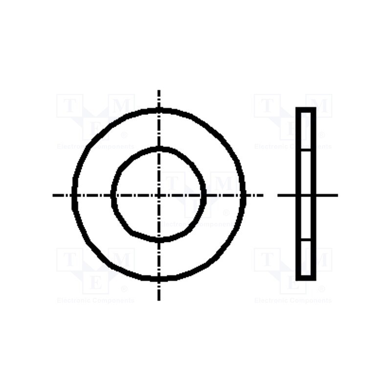 100 pcs x BOSSARD - 1404903 - Washer, round, M12, D24mm, h2.5mm, polyamide, DIN 125A, BN 1074
