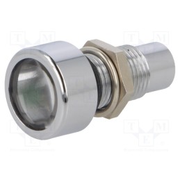 1 pcs x SIGNAL-CONSTRUCT - AMLD0822 - Indicator: LED, prominent, green, Ø8.2mm, IP67, brass