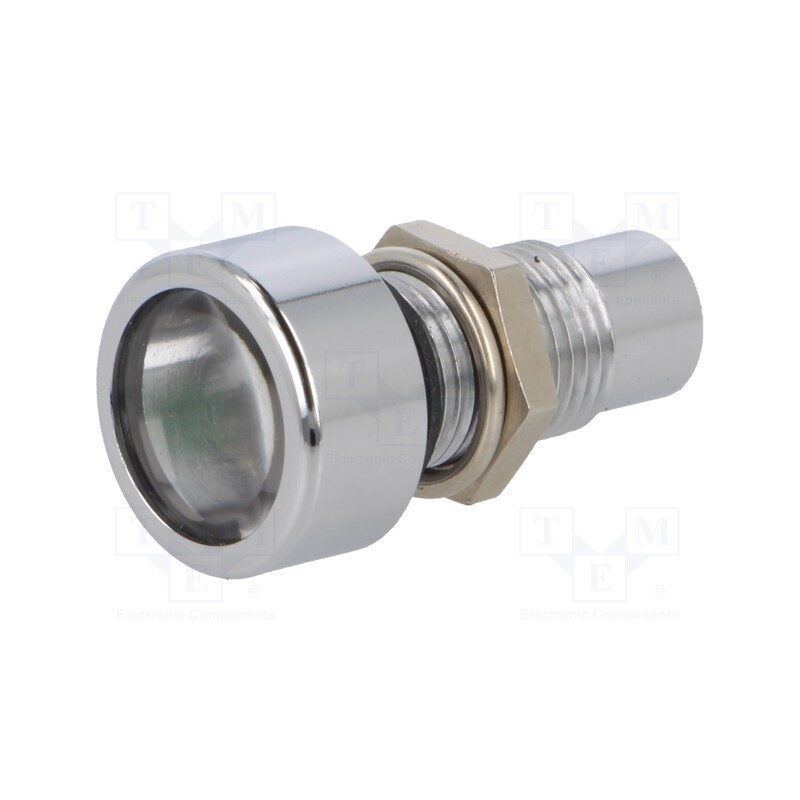 1 pcs x SIGNAL-CONSTRUCT - AMLD0822 - Indicator: LED, prominent, green, Ø8.2mm, IP67, brass