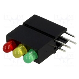 1 pcs x MENTOR - 1882.2781 - LED, in housing, red/green/yellow, 3mm, No.of diodes: 3, 20mA