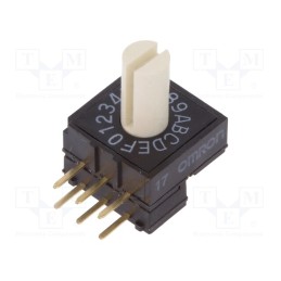 1 pcs x OMRON OCB - A6RV-162RS - Encoding switch, HEX/BCD, Pos: 16, THT, Rcont max: 200mΩ, A6RV