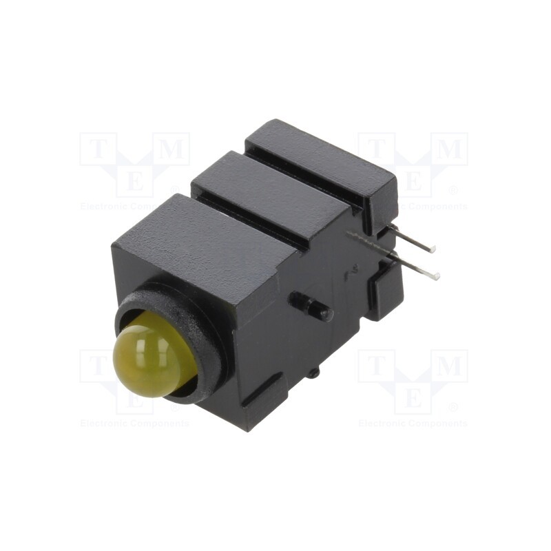 1 pcs x MENTOR - 1807.7031 - LED, in housing, yellow, 5mm, No.of diodes: 1, 20mA, 60°, 15÷30mcd