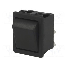 1 pcs x BULGIN - C1550ATMBB - ROCKER, DPST, Pos: 2, ON-OFF, 16A/250VAC, black, none, Body: black