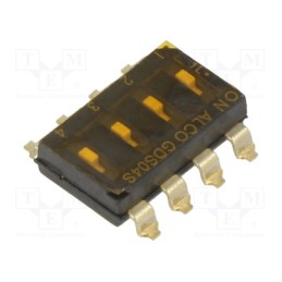 1 pcs x TE Connectivity - 1825006-7 - Switch: DIP-SWITCH, ON-OFF, 0.1A/24VDC, Pos: 2, -45÷100°C, SMT, GDS
