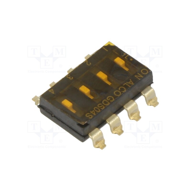 1 pcs x TE Connectivity - 1825006-7 - Switch: DIP-SWITCH, ON-OFF, 0.1A/24VDC, Pos: 2, -45÷100°C, SMT, GDS