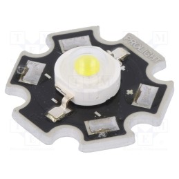 1 pcs x ProLight Opto - PM2E-1LWS - Power LED, STAR, white cold, 130°, 350mA, Pmax: 1W, 120÷130lm
