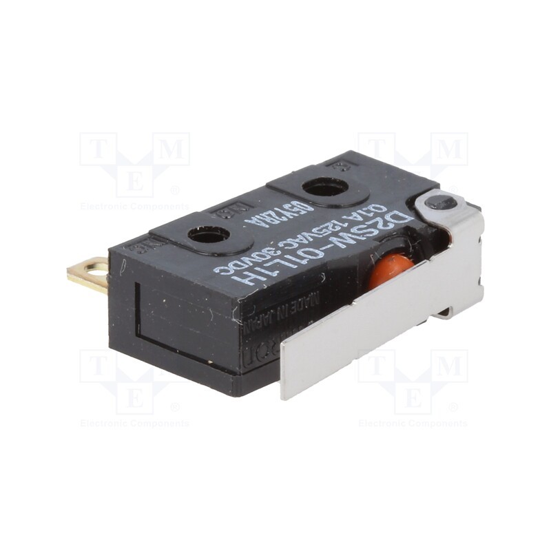 1 pcs x OMRON OCB - D2SW-01L1H - Microswitch SNAP ACTION, 0.1A/125VAC, 0.1A/30VDC, with lever