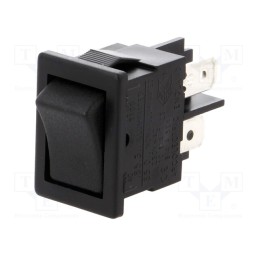 1 pcs x BULGIN - H8550VBBB - ROCKER, DPST, Pos: 2, ON-OFF, 10A/250VAC, black, none, Body: black