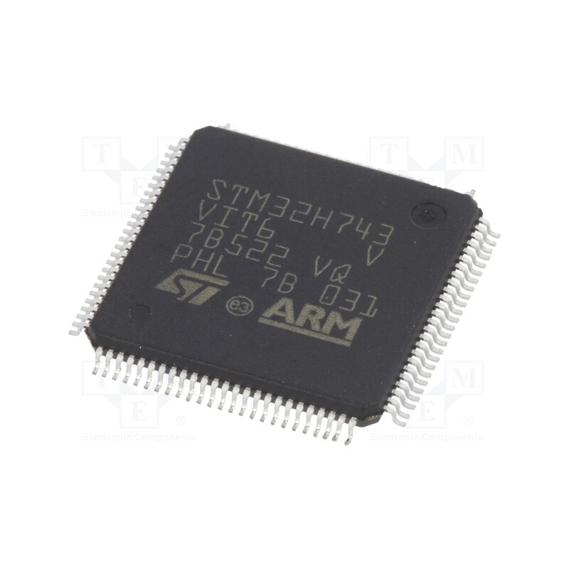 1 pcs x STMicroelectronics - STM32H743VIT6 - IC: ARM microcontroller, 400MHz, LQFP100, 1.71÷3.6VDC, -40÷85°C