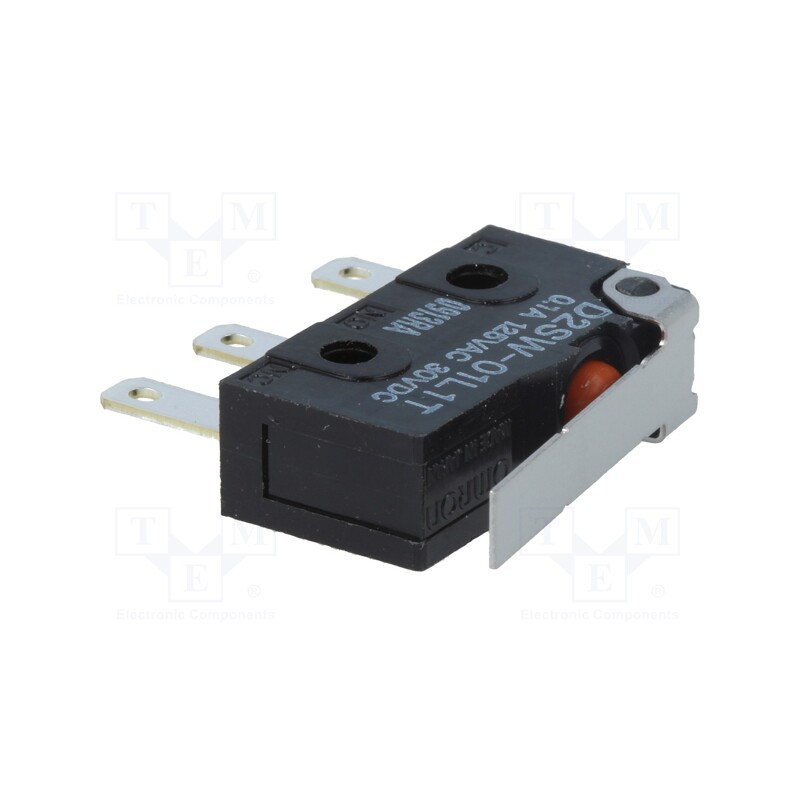 1 pcs x OMRON OCB - D2SW-01L1T - Microswitch SNAP ACTION, 0.1A/125VAC, 0.1A/30VDC, with lever
