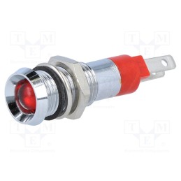 1 pcs x SIGNAL-CONSTRUCT - SWBU08014A - Indicator: LED, recessed, red, 24÷28VDC, 24÷28VAC, Ø8.2mm, IP67