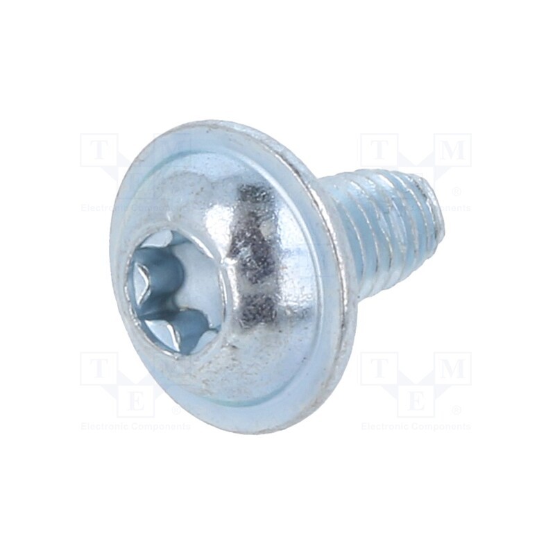 100 pcs x BOSSARD - 3354013 - Screw, for metal, with flange, 3x6, Head: button, Torx®, TX10, zinc