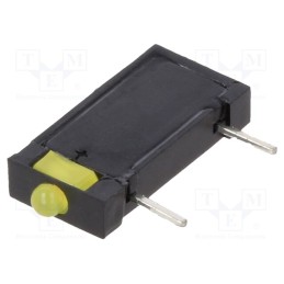 1 pcs x MENTOR - 2009.807 - LED, in housing, yellow, 1.8mm, No.of diodes: 1, 20mA, 70°, 5÷17mcd