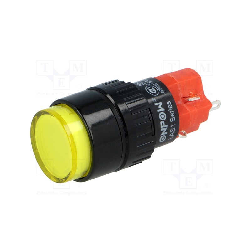 1 pcs x ONPOW - LAS1Y-11Z/Y/24V-IP40 - Switch: push-button, Pos: 2, SPDT, 3A/220VAC, 2A/24VDC, ON-ON, IP40