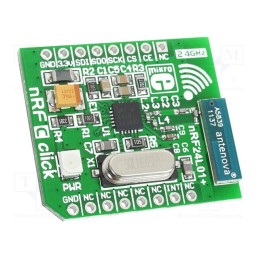 1 pcs x MIKROE - NRF C CLICK - Click board, RF transceiver, SPI, A5839,nRF24L01P, 3.3VDC