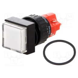 1 pcs x ONPOW - LAS1F-11Z/W/24V-IP40 - Switch: push-button, Pos: 2, SPDT, 3A/250VAC, 2A/24VDC, ON-ON, IP40