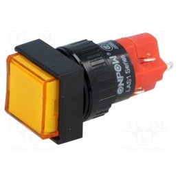 1 pcs x ONPOW - LAS1F-11Z/O/230V-IP40 - Switch: push-button, Pos: 2, SPDT, 3A/250VAC, 2A/24VDC, ON-ON, IP40