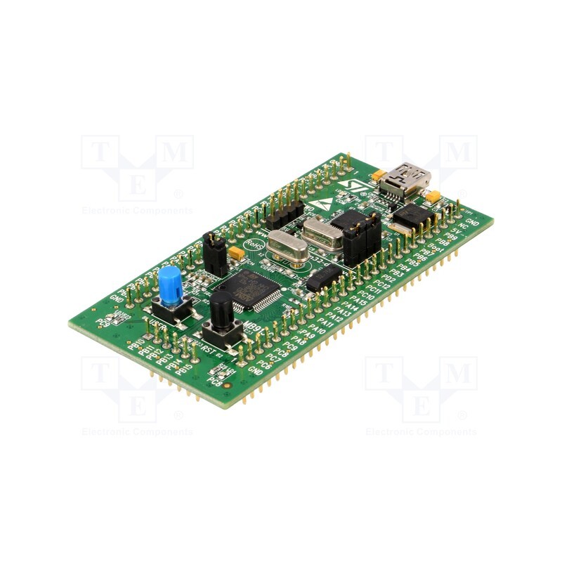 1 pcs x STMicroelectronics - STM32VLDISCOVERY - Dev.kit: STM32, STM32F100RBT6B, pin strips,USB B