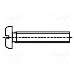 100 pcs x BOSSARD - 1131419 - Screw, M4x6, Head: cheese head, slotted, 1,2mm, steel, zinc, DIN 85A