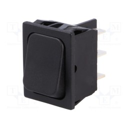 1 pcs x Marquardt - 1834.3312 - ROCKER, DPDT, Pos: 2, ON-ON, 16A/250VAC, black, IP40, none, 100mΩ