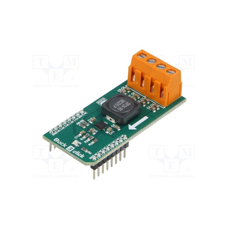 1 pcs x MIKROE - BUCK 3 CLICK - Click board, DC/DC converter, GPIO, TPS568215, prototype board