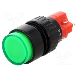 1 pcs x ONPOW - LAS1Y-11Z/G/24V-IP40 - Switch: push-button, Pos: 2, SPDT, 3A/220VAC, 2A/24VDC, ON-ON, IP40