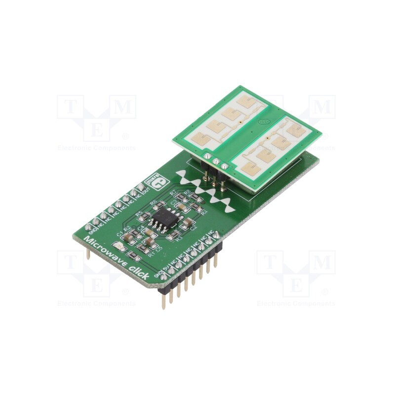 1 pcs x MIKROE - MICROWAVE CLICK - Click board, motion sensor, analog, PD-V11, prototype board, 5VDC