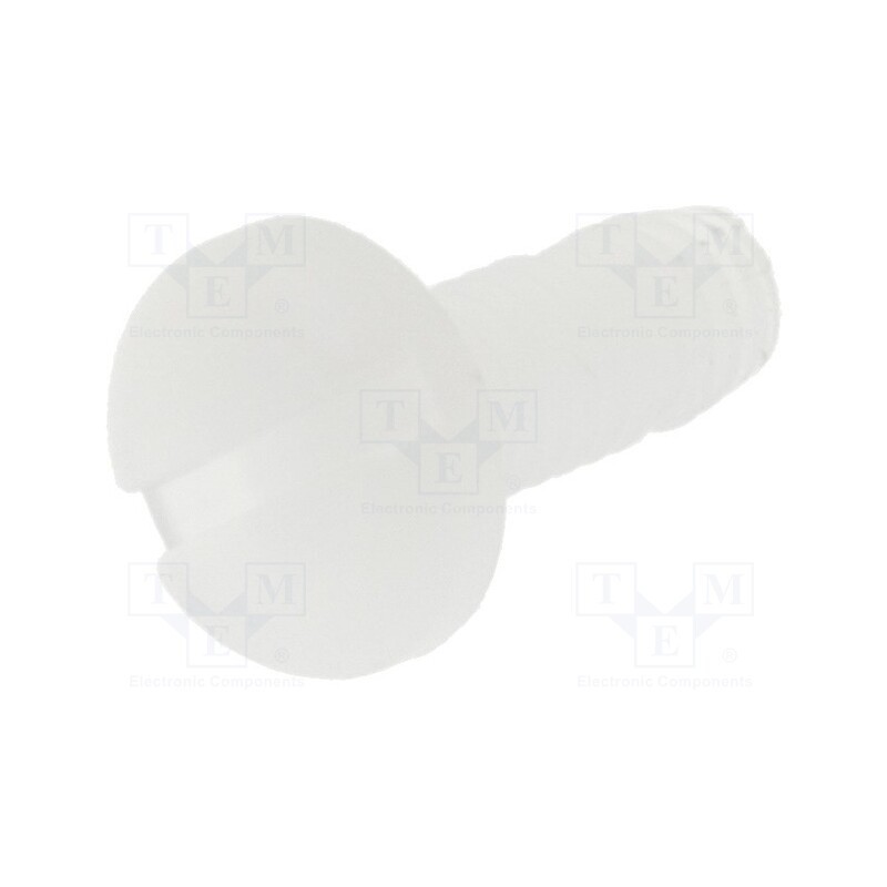 100 pcs x ESSENTRA - 50M025045N008 - Screw, M2.5x8, Head: cheese head, slotted, plastic, natural