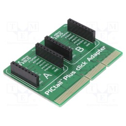 1 pcs x MIKROE - PICTAIL PLUS CLICK ADAPTER - Multiadapter, mikroBUS socket x4, Comp: MCP3204
