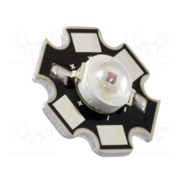1 pcs x NTE Electronics - NTE30180-R - Power LED, STAR, red, 120°, 800mA, 620÷630nm, Pmax: 3W, SMD, 2.2÷2.8V