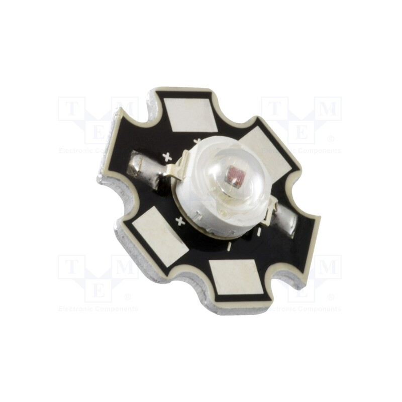 1 pcs x NTE Electronics - NTE30180-R - Power LED, STAR, red, 120°, 800mA, 620÷630nm, Pmax: 3W, SMD, 2.2÷2.8V