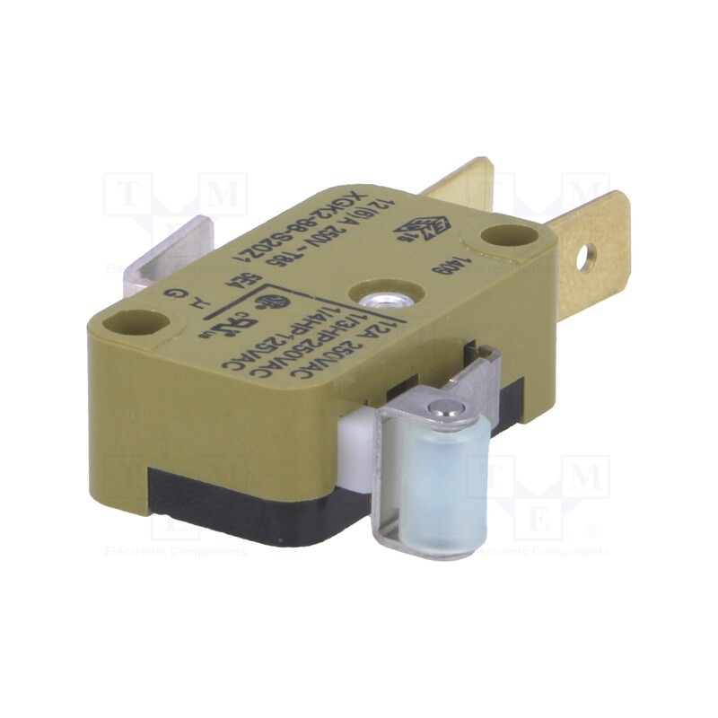 1 pcs x SAIA-BURGESS - XGK2-88-S20Z1 - Microswitch SNAP ACTION, 12A/250VAC, with lever (with roller)