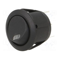 1 pcs x SWITCH COMPONENTS - RA3-1A-DC-2-RL - ROCKER, SPST, Pos: 2, ON-OFF, 20A/14VDC, black, LED, Rcont max: 50mΩ