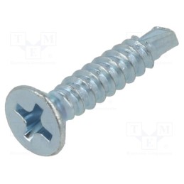 100 pcs x BOSSARD - 1394096 - Screw, for metal, 3.5x19, Head: countersunk, Phillips, PH2, zinc