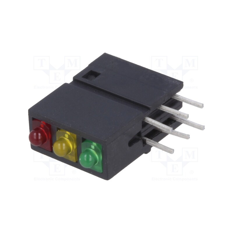 1 pcs x SIGNAL-CONSTRUCT - DBM3012 - LED, in housing, red/yellow/green, 1.8mm, No.of diodes: 3, 20mA