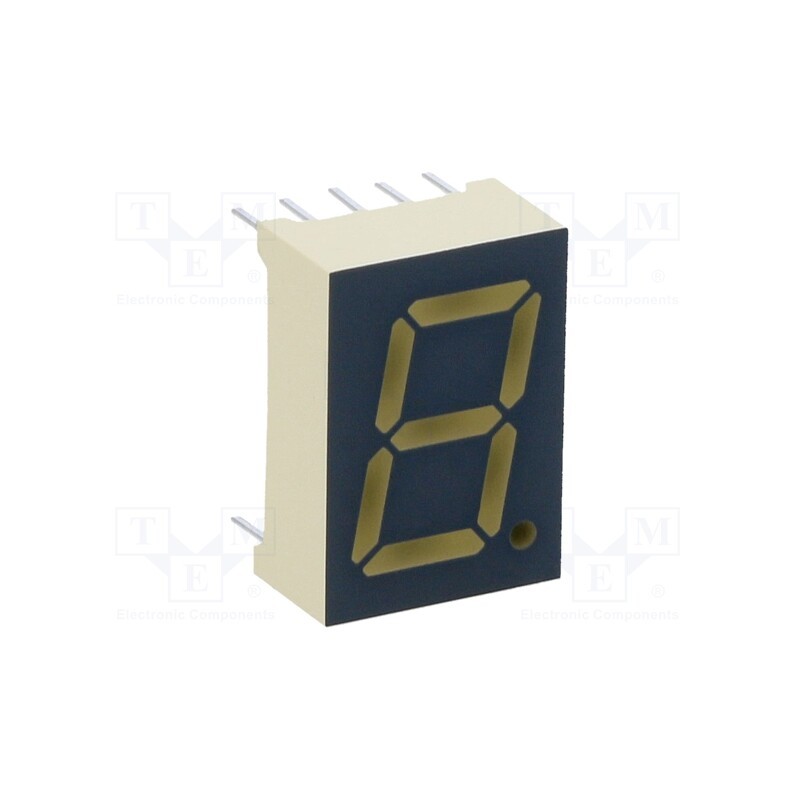 1 pcs x KINGBRIGHT ELECTRONIC - SC52-11SURKWA - Display: LED, 7-segment, 13.2mm, 0.52', No.char: 1, red, 52÷110mcd