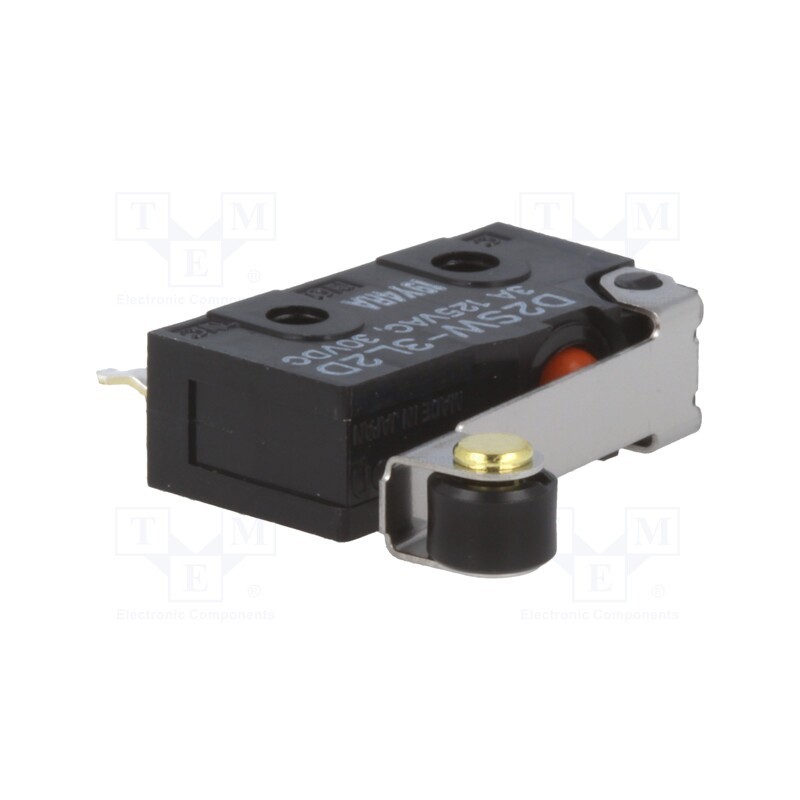 1 pcs x OMRON OCB - D2SW-3L2D - Microswitch SNAP ACTION, 3A/125VAC, 3A/30VDC, SPDT, ON-(ON), IP67