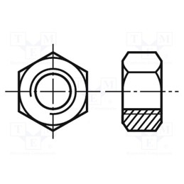 100 pcs x BOSSARD - 1400436 - Nut, hexagonal, M5, 0.8, polyamide, H: 4.4mm, 8mm, DIN 555, ISO 4034