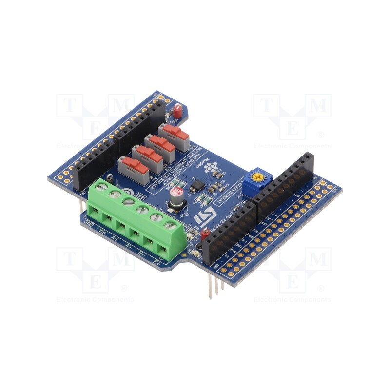 1 pcs x STMicroelectronics - X-NUCLEO-IHM06A1 - Expansion board, GPIO, STSPIN220, pin strips,screw terminal