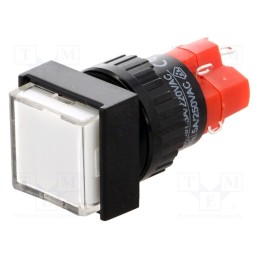 1 pcs x ONPOW - LAS1F-11Z/W/230V-IP40 - Switch: push-button, Pos: 2, SPDT, 3A/250VAC, 2A/24VDC, ON-ON, IP40