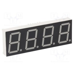 1 pcs x LUCKYLIGHT - KW4-802CVB - Display: LED, 7-segment, 20.4mm, 0.8', No.char: 4, red, 45÷90mcd