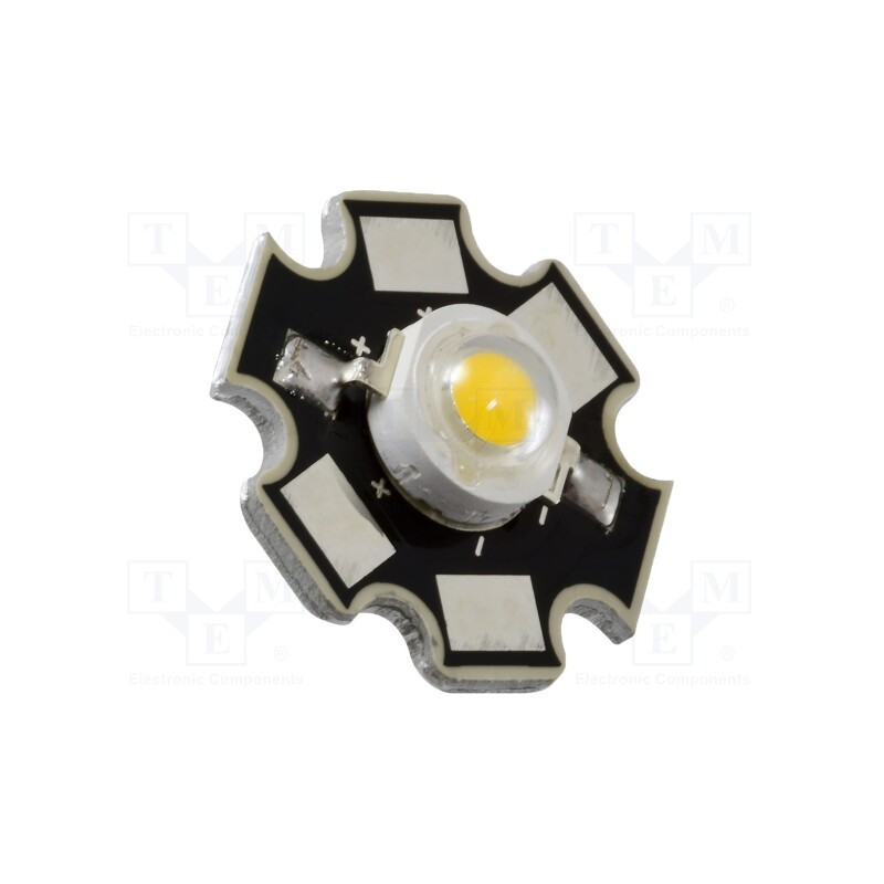 1 pcs x NTE Electronics - NTE30180-WW - Power LED, STAR, white warm, 120°, 750mA, Pmax: 3W, CRImin: 60, SMD