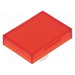 1 pcs x EAO - 61-9681.2 - Actuator lens, 22mm, 61, red,transparent, plastic, 18x24mm